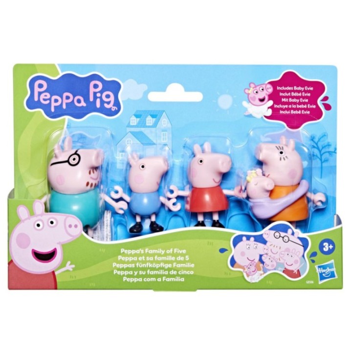 hasbro pepa pig peppas family pack 5 figuras