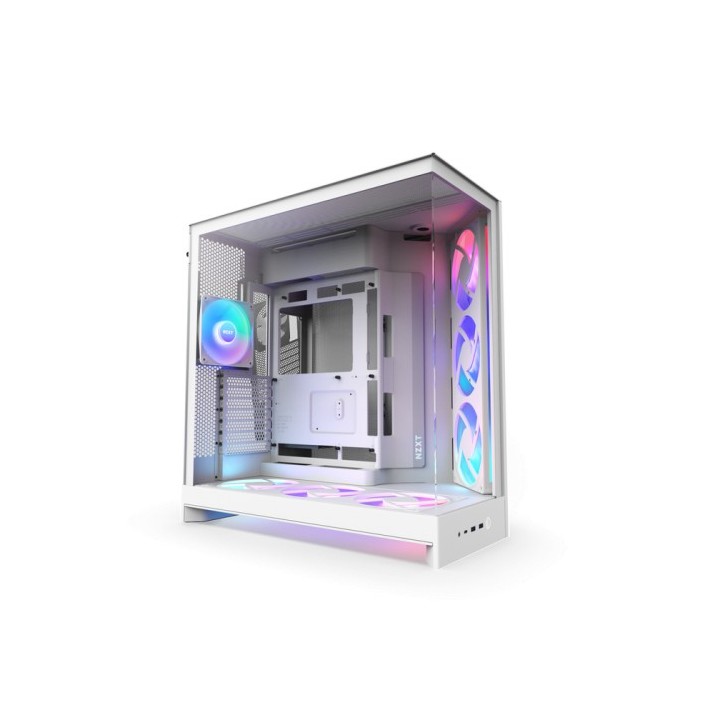 nzxt nzxt h9 flow rgb+ midi tower blanco