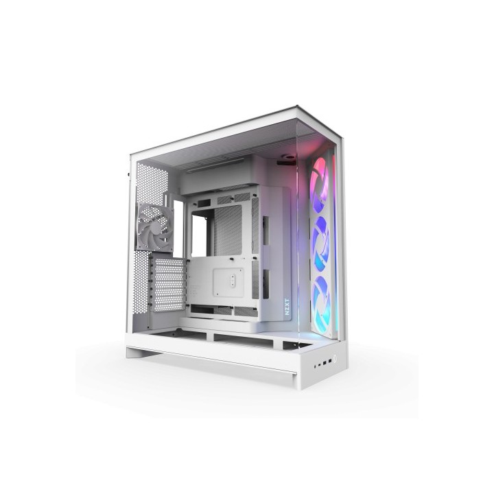 nzxt nzxt h9 flow rgb midi tower blanco
