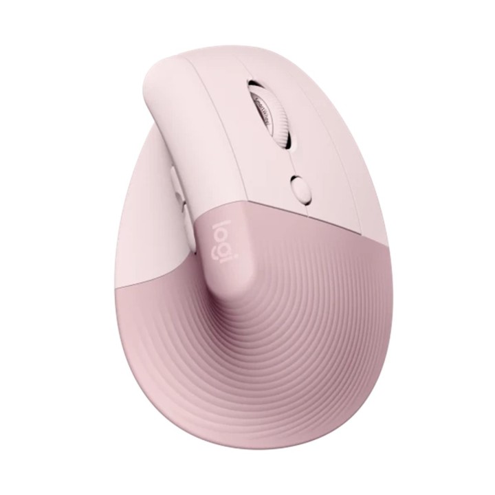 logitech mouse raton vertical logitech lift 6 botones 4000 dpi wireless inalambrico rosa
