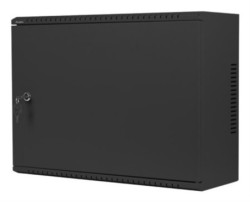 armario lanberg mural rack 19 4u+3u/540x200 bajo perfil negro ensamblado