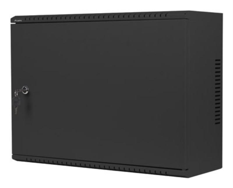 armario lanberg mural rack 19 4u+3u/540x200 bajo perfil negro ensamblado