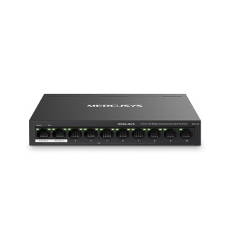 switch mercusys ms110p 10 puertos 10/100mbps y 8 puertos poe+