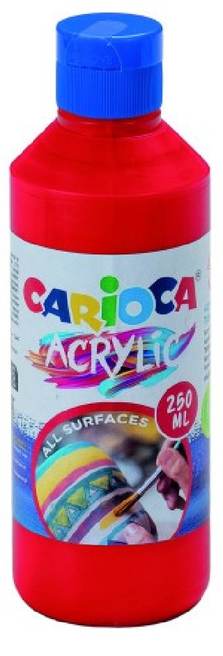 carioca botella pintura acrilica 250 ml. rojo carioca 40431/10