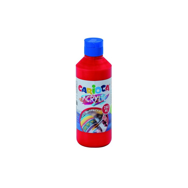 carioca botella pintura acrilica 250 ml. rojo carioca 40431/10