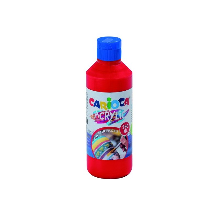 carioca botella pintura acrilica 250 ml. rojo carioca 40431/10