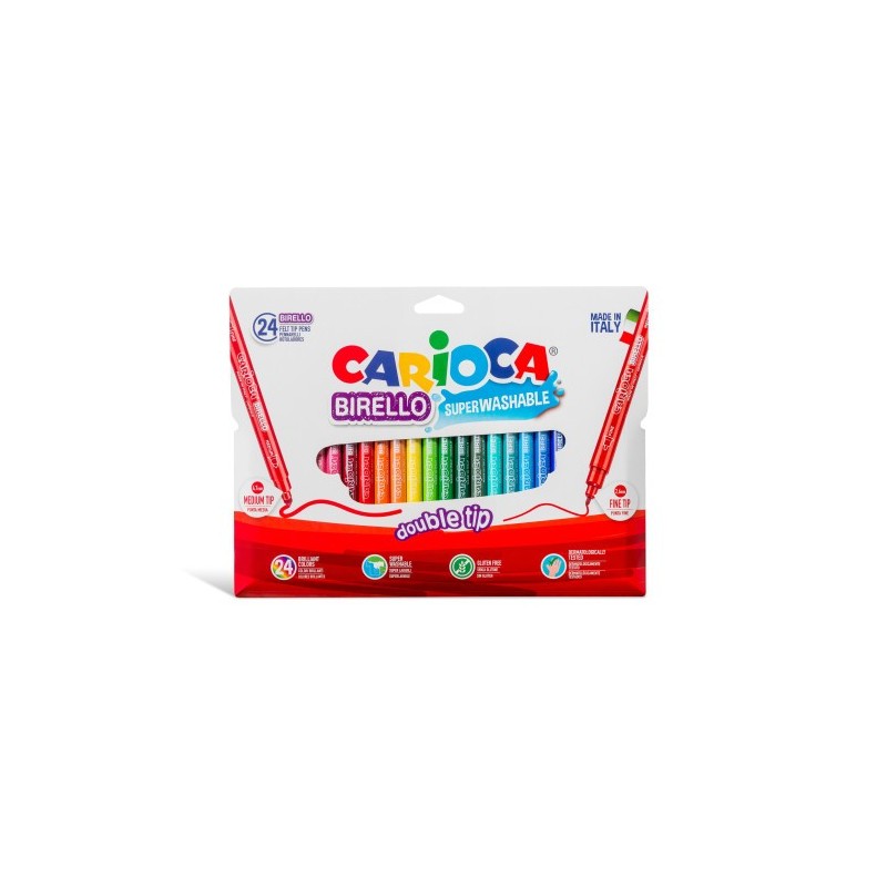 carioca estuche 24 rotuladores birello bolsa carton carioca 42758