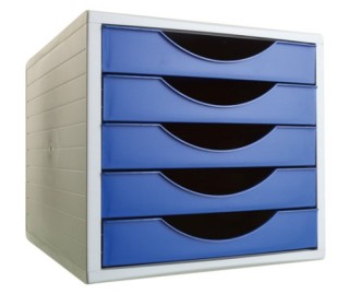 archivo 2000 modulo ecogreen 5 cajones formato 340x270x260 mm azul archivo 2000 4005 az