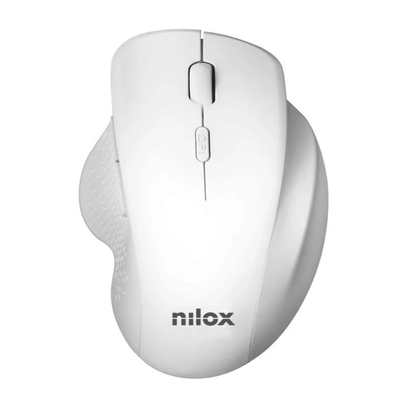 nilox raton wireless 3200 dpi, 2.4g, blanco