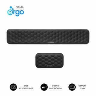 subblim subblim pack ergo airpadding negro, reposamunecas teclado + raton, espuma viscoelastica 65 d