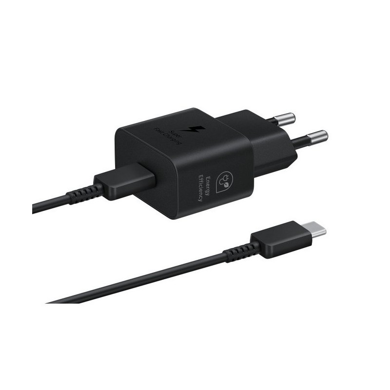 samsung cargador samsung ep - t2510xbegeu usb tipo c negro 25w cable incluido