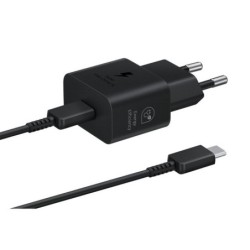 samsung cargador samsung ep - t2510xbegeu usb tipo c negro 25w cable incluido