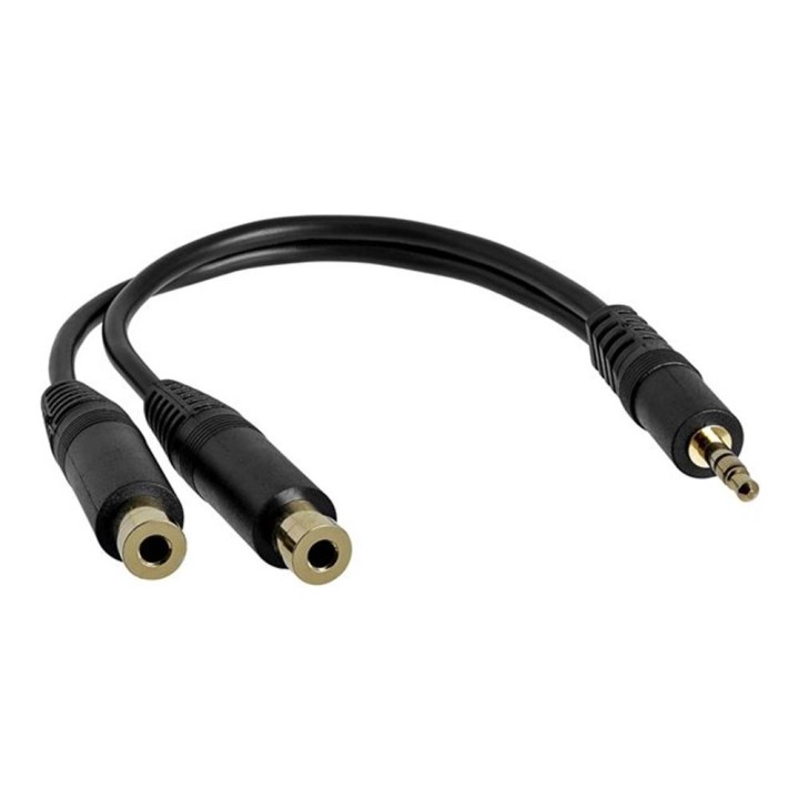 startechcom cable mini jack 3.5mm startech 0.15m -  macho - hembra -  negro