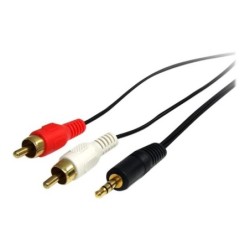 startechcom cable mini jack a rca startech 0.92m -  macho - macho -  negro