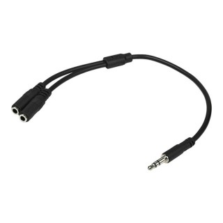 startechcom cable jack 3.5mm startech 0.20m - macho - hembra - negro
