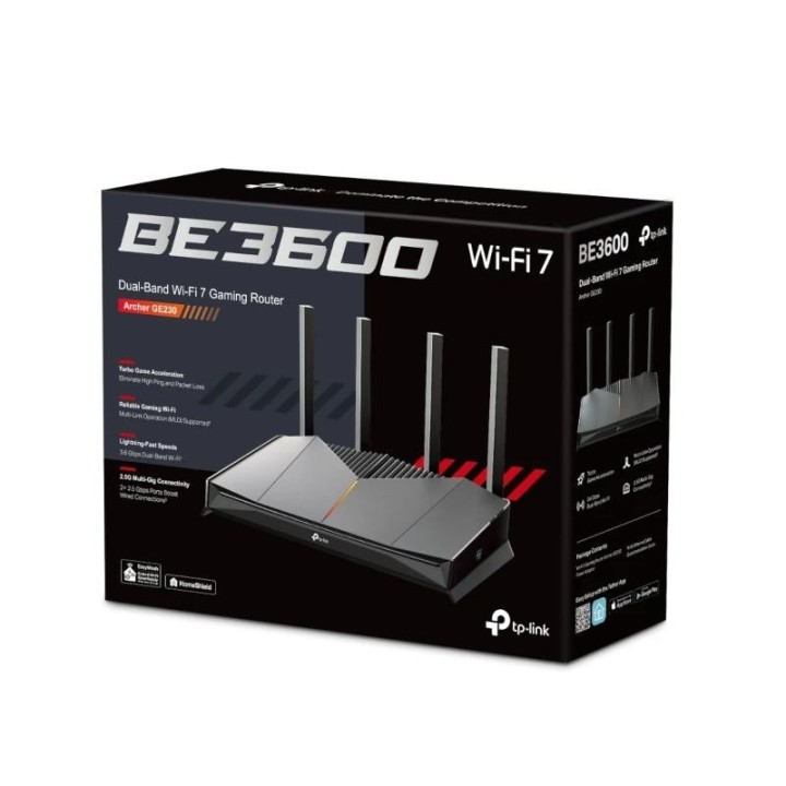tp-link archer ge230 router gaming wifi 7 2x2.5mgb