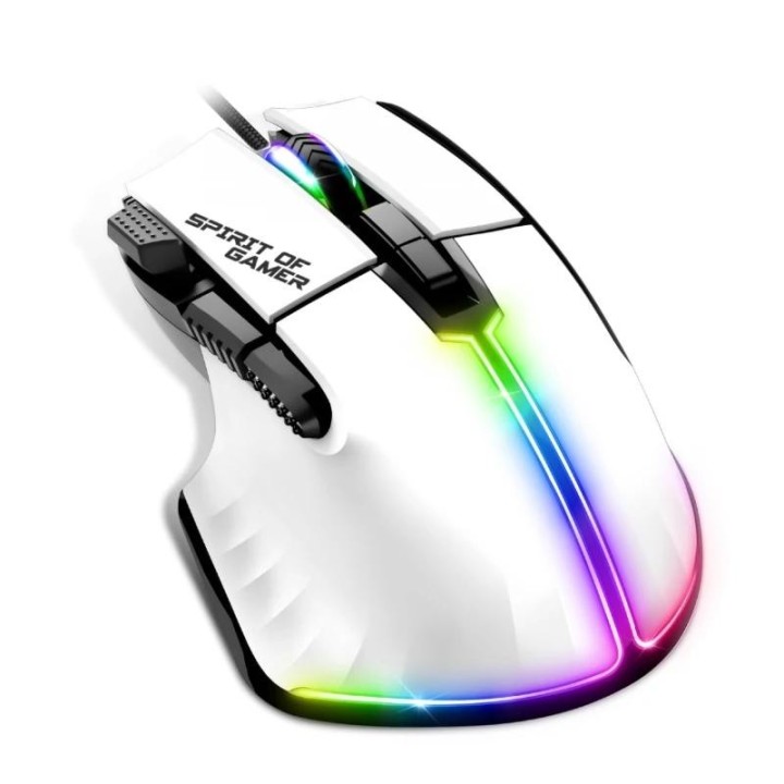 spirit of gamer raton souris pro m5 blanco