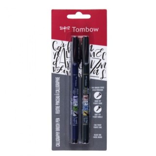 tombow blister 2 rotuladores base agua punta dura + blanda (ws-bs + ws-bh) tombow ws-bhs-2p
