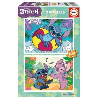 educa borras caja puzzle 2x100 stitch educa borras 19998