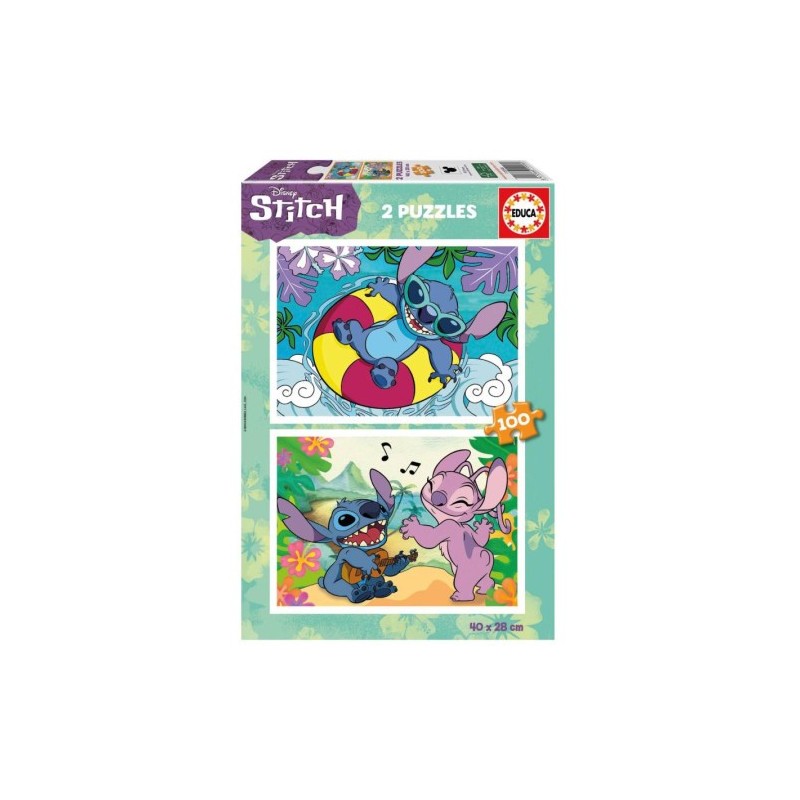 educa borras caja puzzle 2x100 stitch educa borras 19998