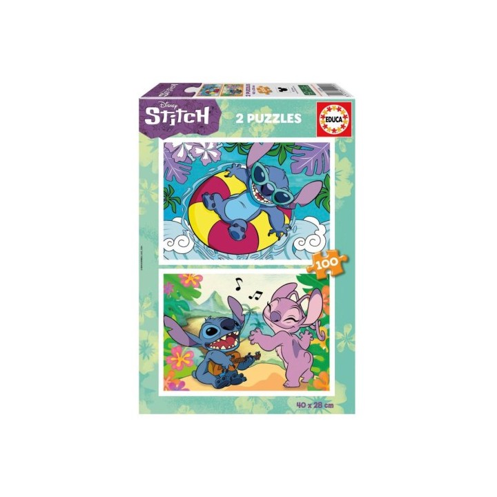 educa borras caja puzzle 2x100 stitch educa borras 19998