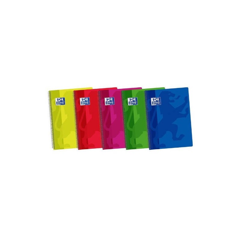 oxford cuaderno tapa plastico 4o 80 hojas 4x4 colores surtidos oxford 400044180  pack: 5 unidades
