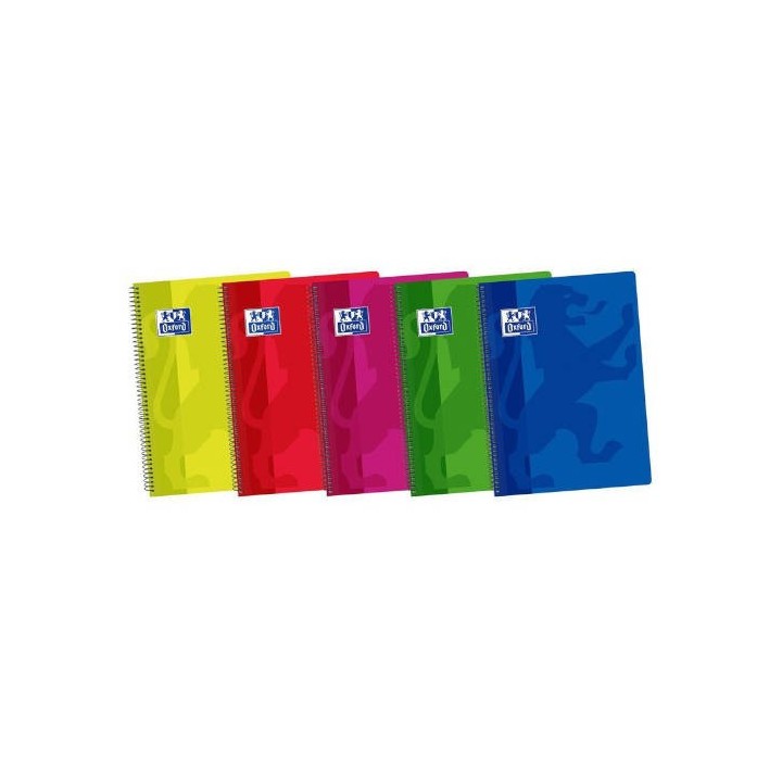 oxford cuaderno tapa plastico 4o 80 hojas 4x4 colores surtidos oxford 400044180  pack: 5 unidades