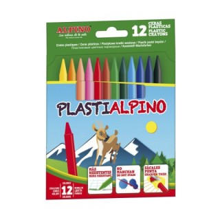alpino estuche 12 ceras plastialpino alpino pa000012