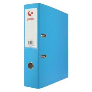 grafoplas archivador palanca 65 color azul a4 lomo ancho 290x320x75 grafoplas 17269530  pack: 12 uni