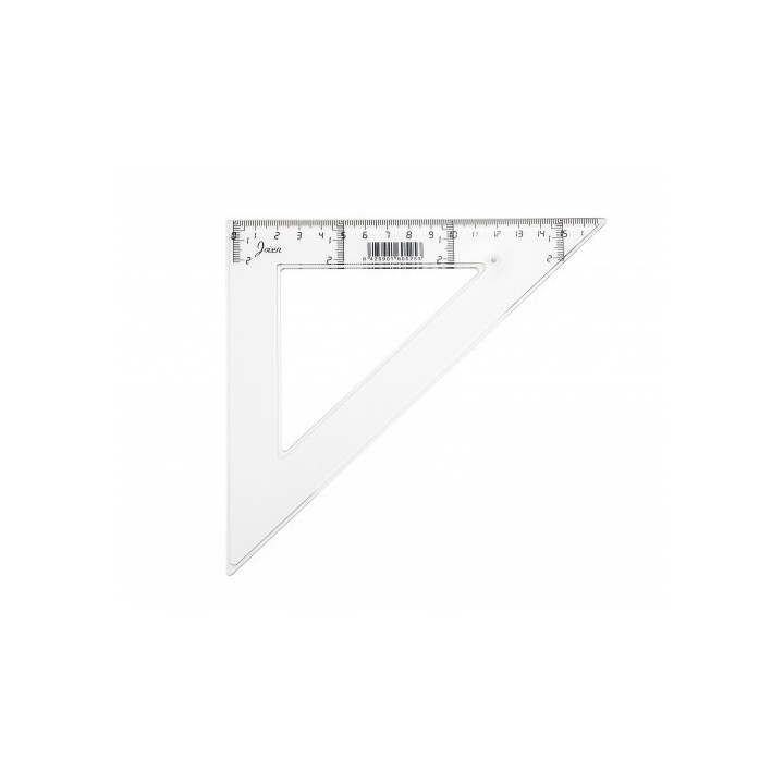 faibo escuadra transparente en plastico inyectado graduado y biselado 25 cm. faibo 41225