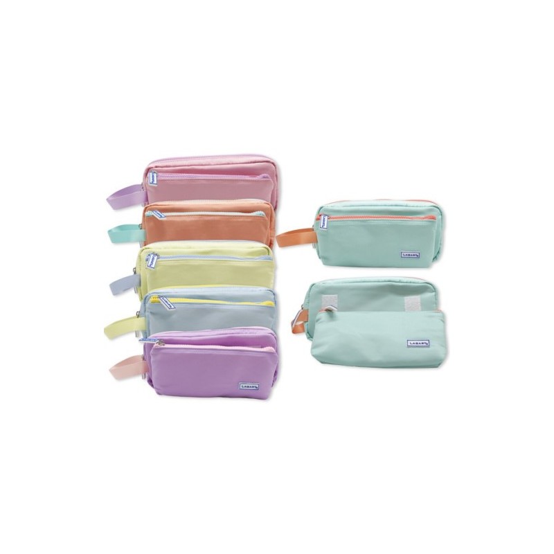 lagart portatodo tacto suave pastel doble c/asa colores surtidos lagart 329272