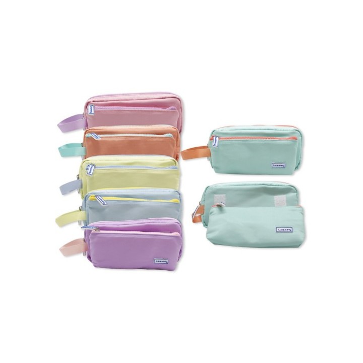 lagart portatodo tacto suave pastel doble c/asa colores surtidos lagart 329272