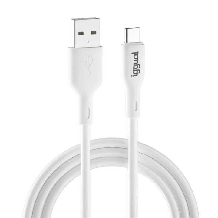 iggual cable usb-a/usb-c 100 cm blanco
