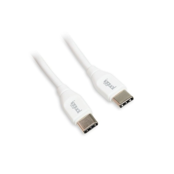iggual cable usb-c/usb-c 100 cm blanco q3.0 3a
