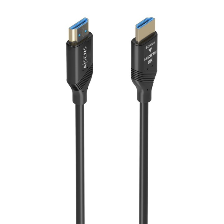 cable hdmi aisens v2.1 optico activo aoc 8k60hz 48gbps a/m-a/m 20m negro