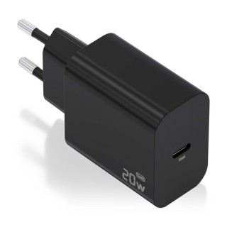 cargador aisens gan 20w 1xusb-c pd3.0 negro