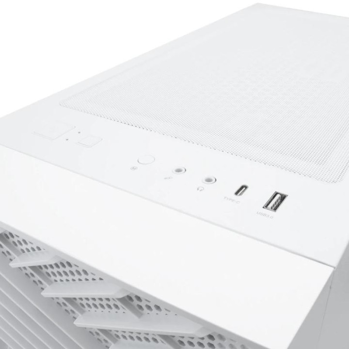 coolbox caja gaming atx ga300 gridline white