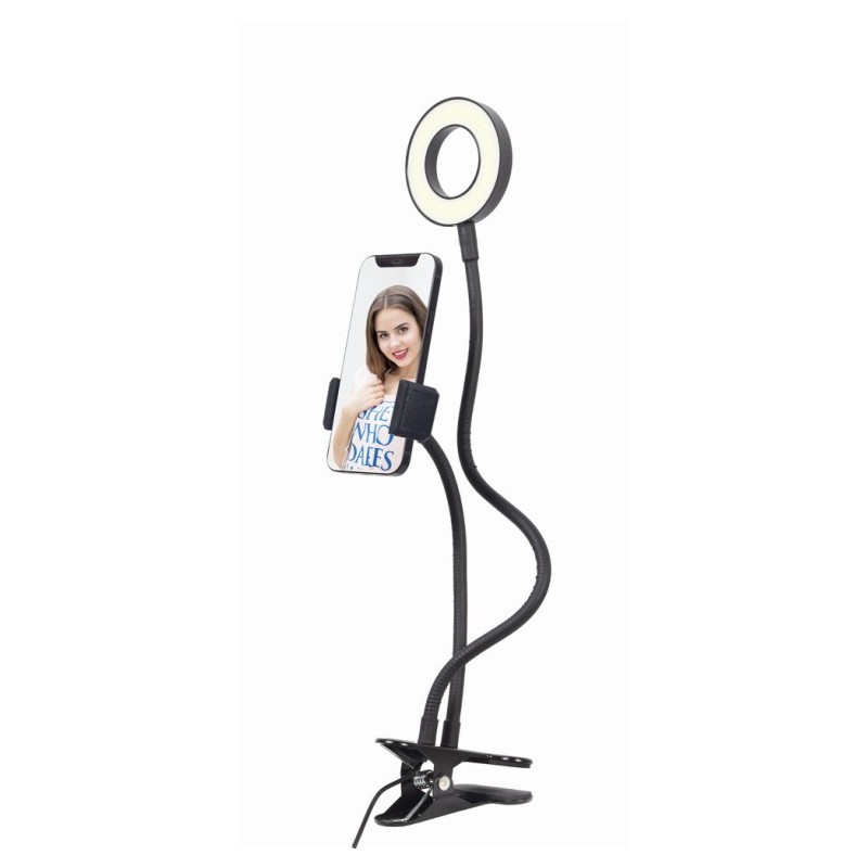 anillo de luz para selfie con soporte para telefono