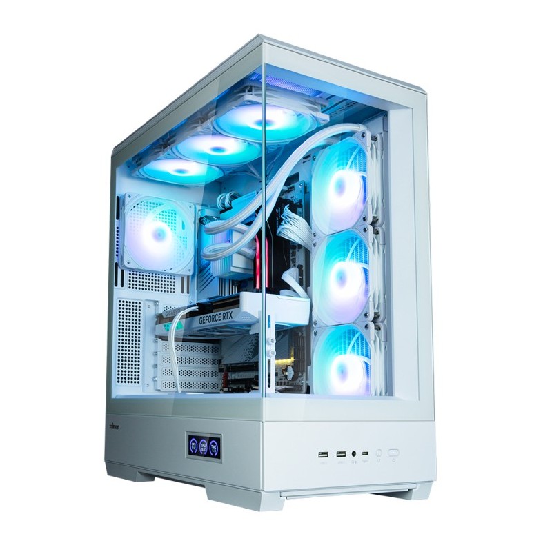 caja zalman p50 ds atx 4 xvent 120mm argb 2xusb 3.0 blanco s/n fuente