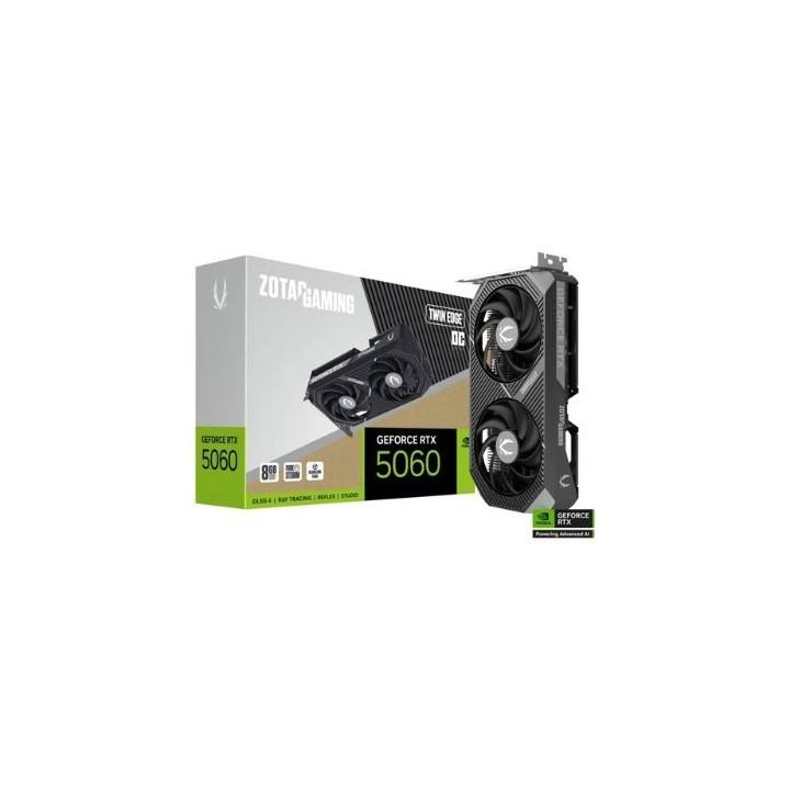 tarjeta grafica zotac gaming rtx 5060 twin edge oc 8gb gddr7 .
