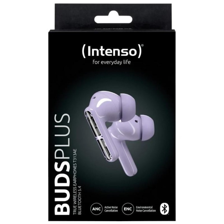 intenso  buds plus auriculares tws anc+enc  lila