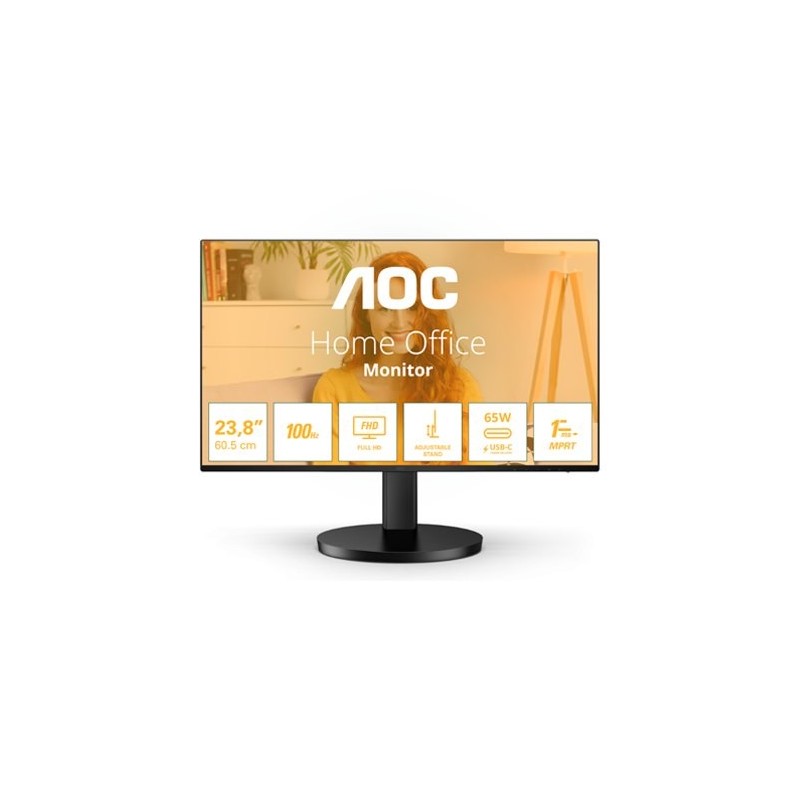 monitor led 23.8  aoc 24b3cf2 negro ips fhd 100hz 4ms 1xhdmi 1xusb vesa