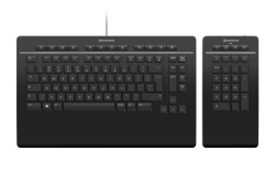 3dconnexion 3dconnexion keyboard pro with numpad teclado oficina usb + rf wireless + bluetooth qwert