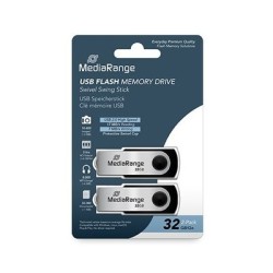 pendrive 32gb usb 2.0 mediarange 2 pack lectura 17mbs escritura 7mbs