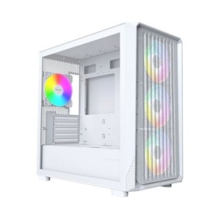 torre atx montech x5m white 4x120mm argb max cpu 165mm  max vga 405mm