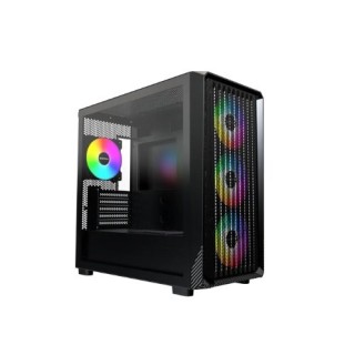 torre atx montech x5m black 4x120mm argb max cpu 165mm  max vga 405mm