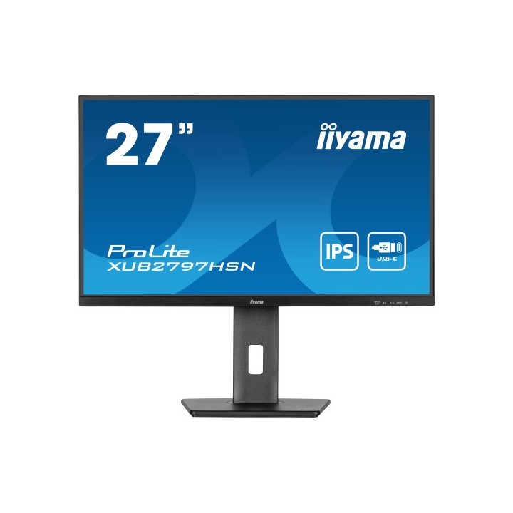 iiyama monitor iiyama usb-c, lan, dp-out (dock), 300cd