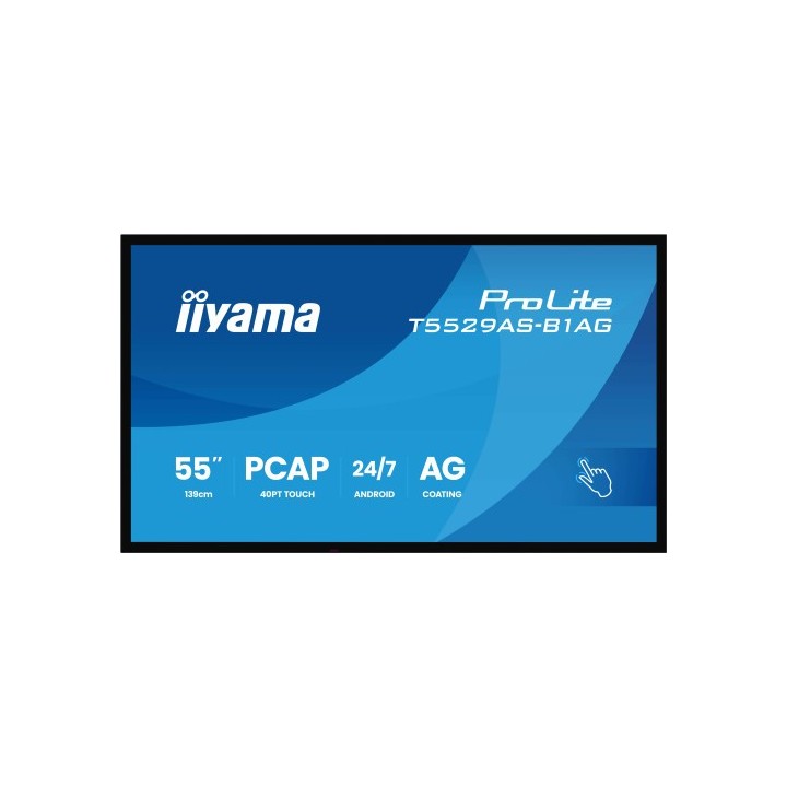 iiyama monitor iiyama 55 all-in-one interactive display/ android 14 os/ 3840x2160, 4k uhd panel, 2xh