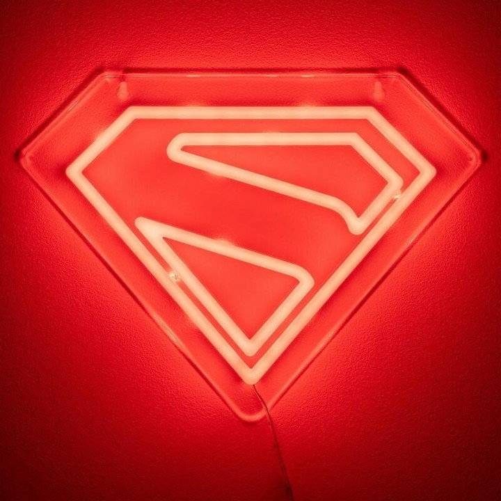 paladone luz de neon led para montaje en pared paladone superman