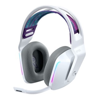 logitech auricular con microfono logitech g g733 gaming wireless inalambrico blanco